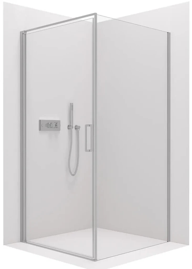 Cerano Porte, 1-krídlový sprchovací kút 90x70 cm, 8mm číre sklo, chrómový profil, CER-CER-413531