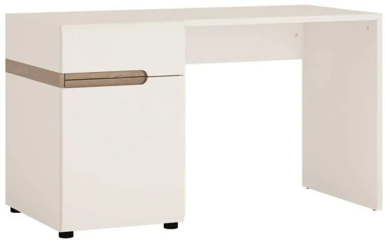Písací stôl EXT LYNATE TYP 80 biela/biely lesk/dub truflowy