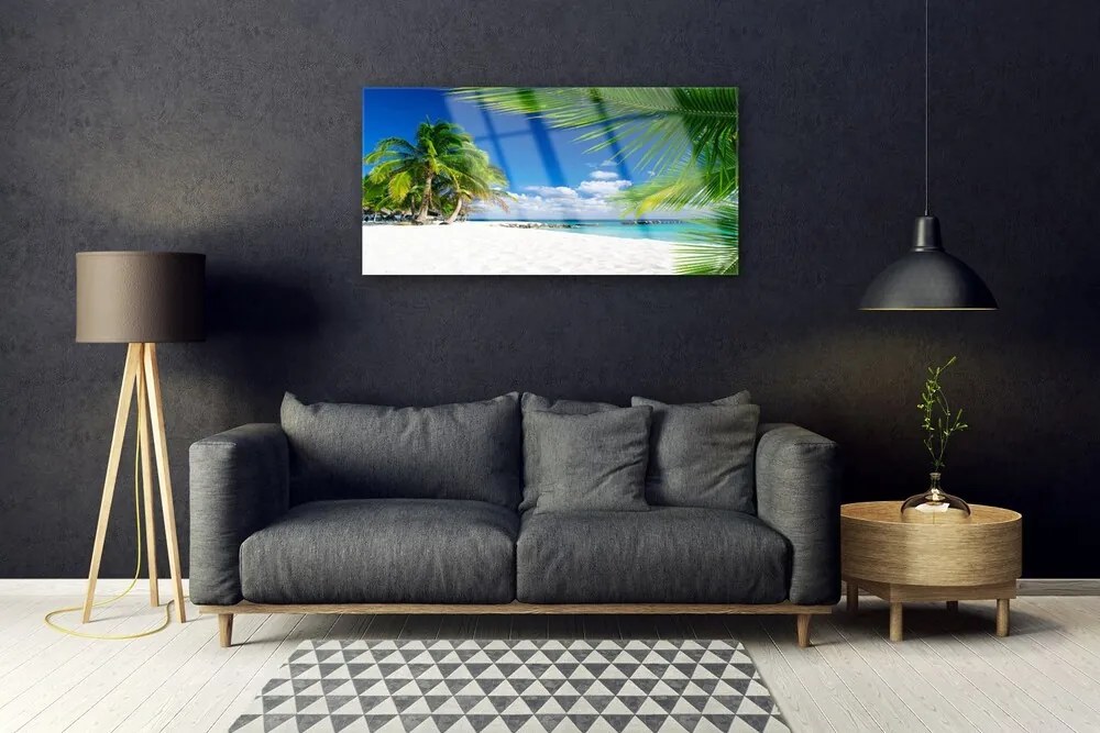 Obraz plexi Tropická pláž more výhľad 100x50 cm