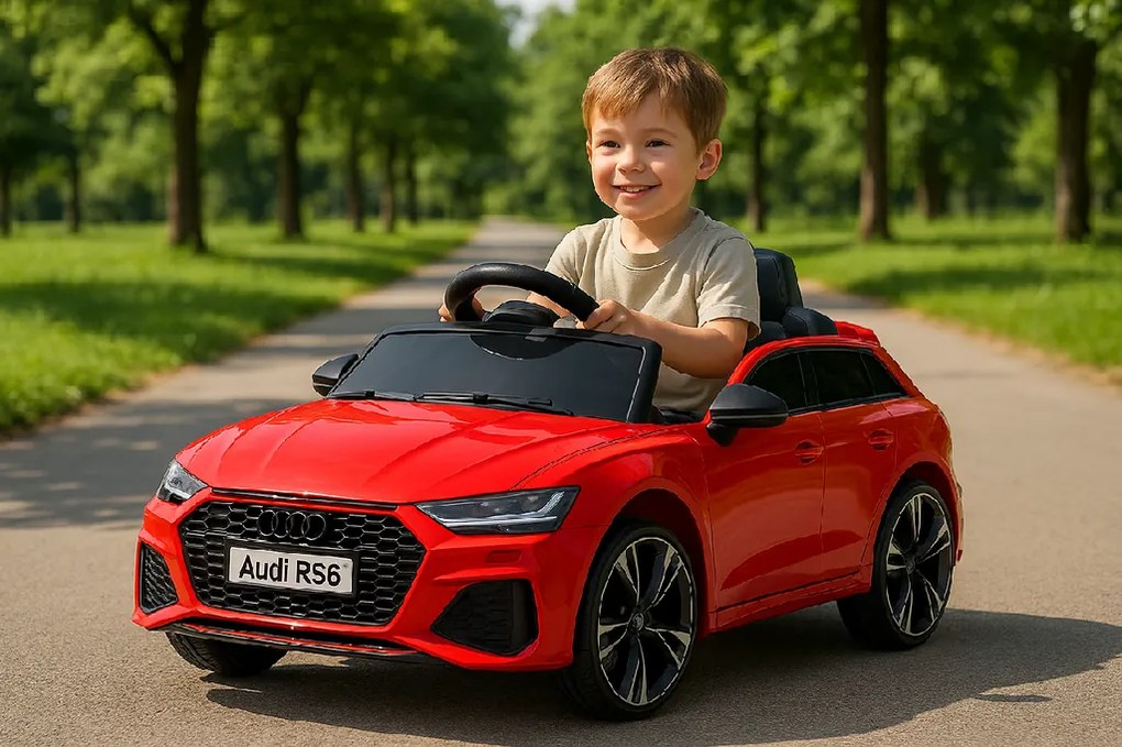 Elektrické autíčko Audi RS 6 červené