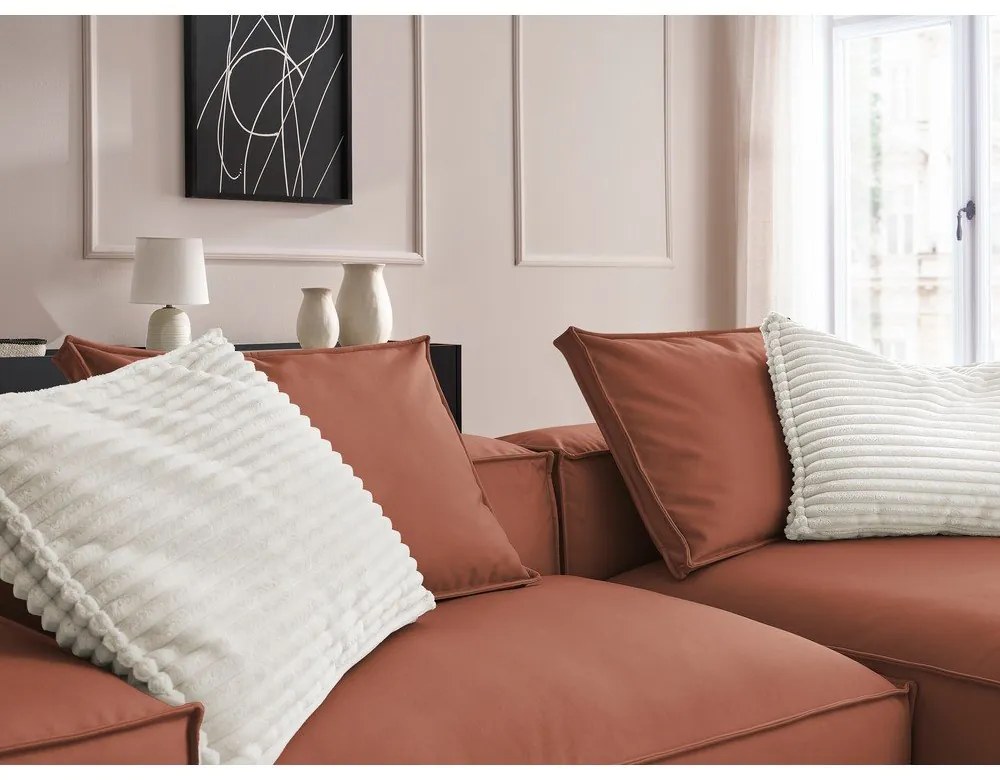 Tmavohnedá rohová pohovka z imitácie kože (variabilná) Boheme – Bobochic Paris