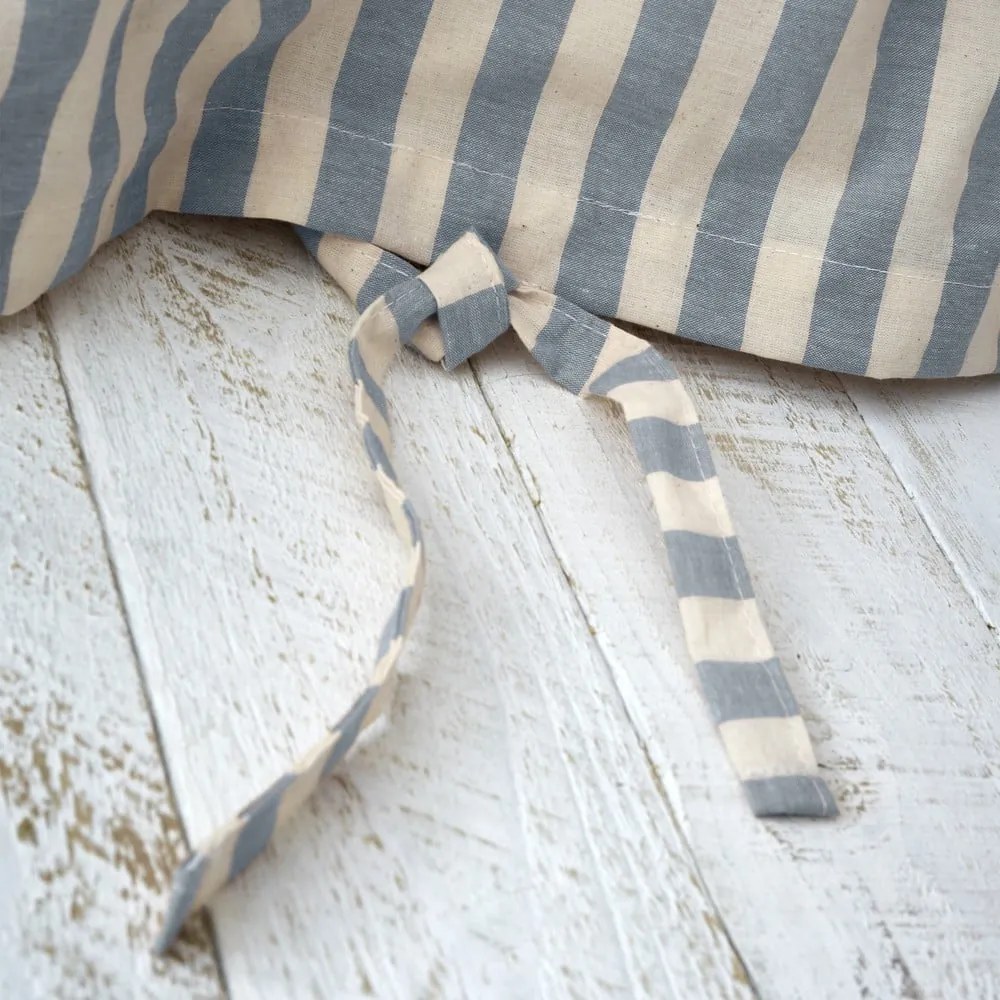 Modré predĺžené obliečky na dvojlôžko 230x220 cm Zanzibar Stripe – Pineapple Elephant