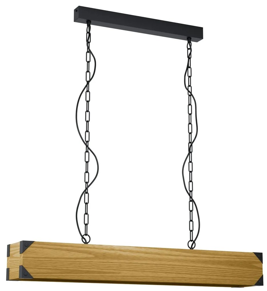 Retro a vintage svietidlo EGLO  HARBOROUGH black/brown 43159