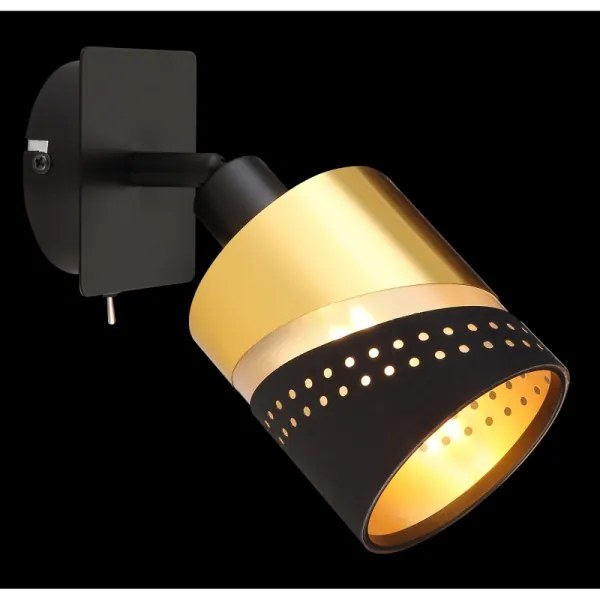 Globo 54046-1 - Nástenné bodové svietidlo OR 1xE14/25W/230V čierna/zlatá