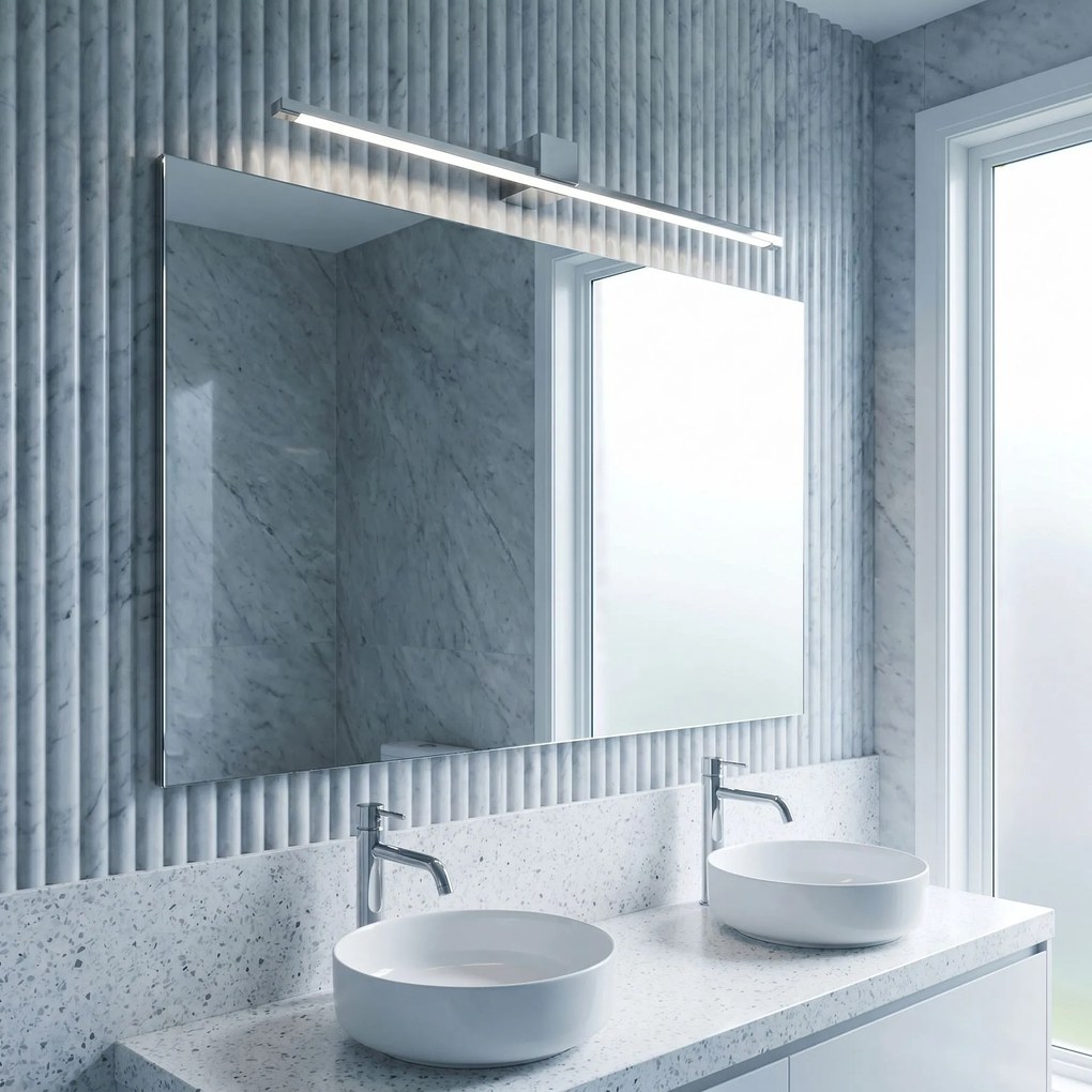 Toolight Toolight, LED nástenné svietidlo, 80cm, 16W, 4000K, 1500lm, SWE042-1W, chrómová, OSW-20142