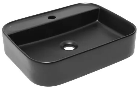 Umývadlo na dosku SAT Infinitio 50x40 cm bez prepadu čiernej SATINF4050BKM, 1 ks