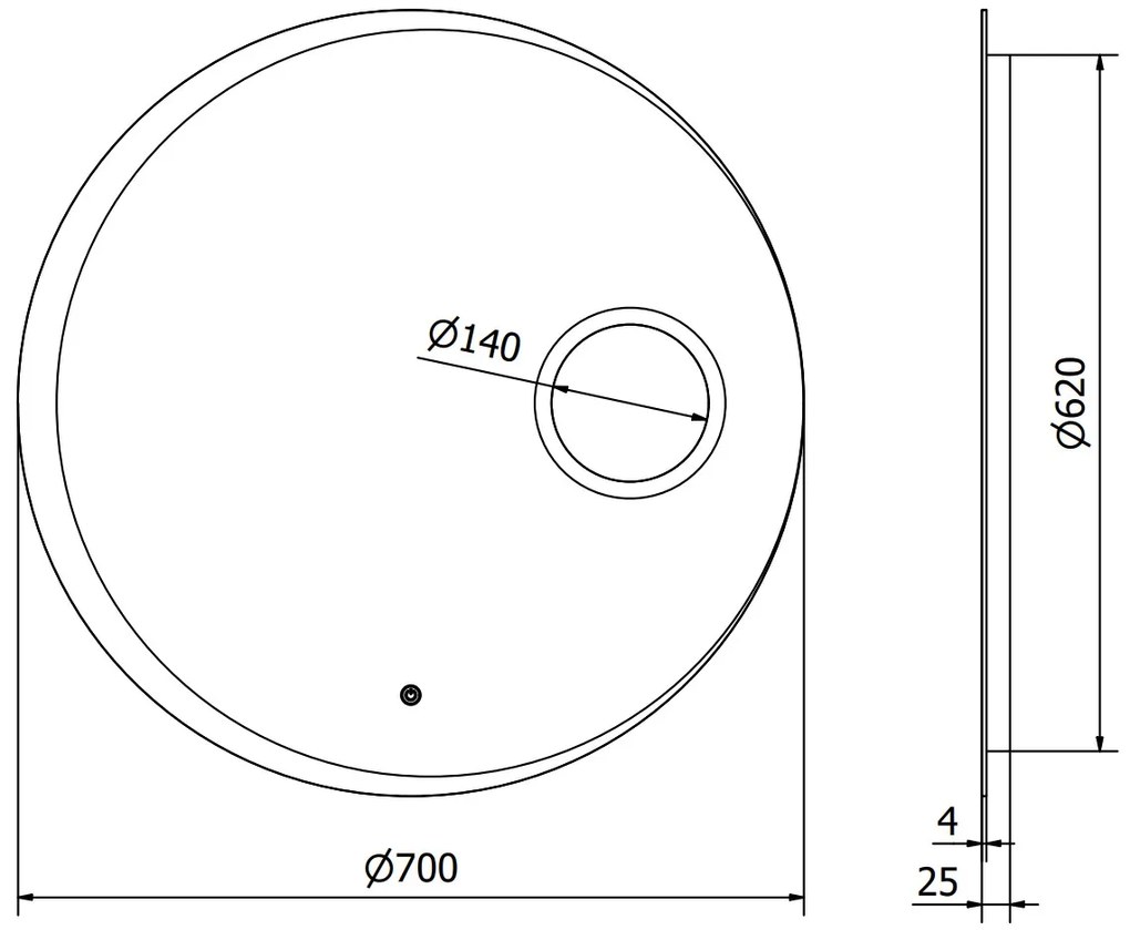 Mexen Ella, LED kúpeľňové zrkadlo s podsvietením a kozmetickým zrkadielkom 70x70 cm, 6000K, ochrana proti zahmlievaniu, 9811-070-070-611-00