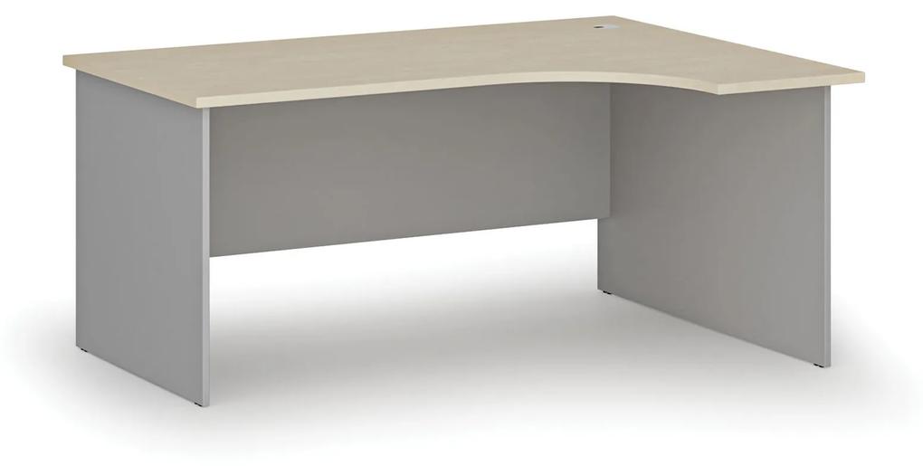Kancelársky rohový pracovný stôl PRIMO GRAY, 1600 x 1200 mm, pravý, sivá/čerešňa