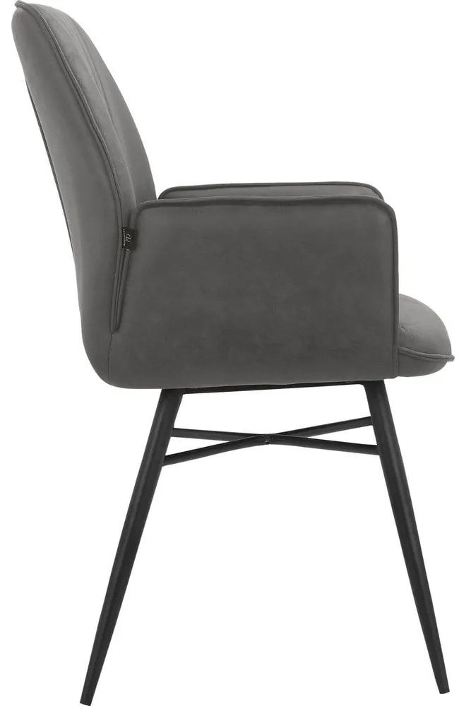 Antracitové jedálenské stoličky v súprave 2 ks Anzo – Støraa