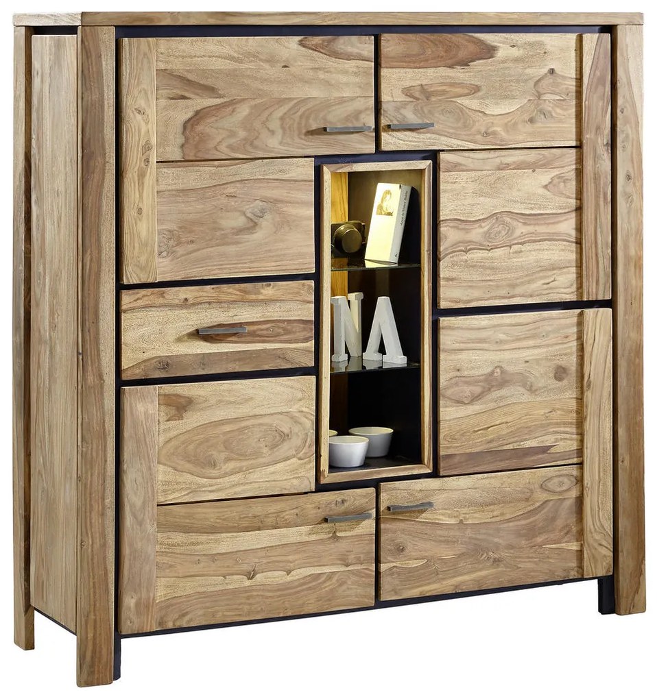 XXXLutz KOMODA HIGHBOARD, sheesham, farby sheesham, 150/150/45 cm Landscape - Komody - 002367005504