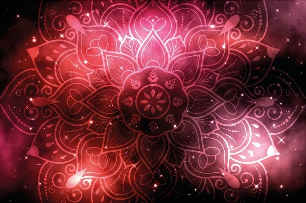 Samolepiaca tapeta Mandala s galaktickým pozadím - 150x100