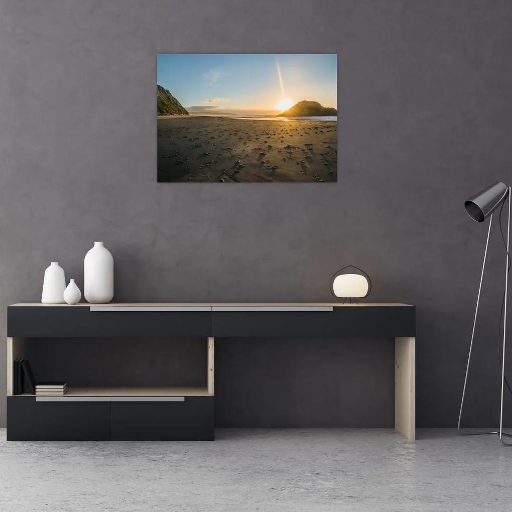 Sklenený obraz pláže (70x50 cm)