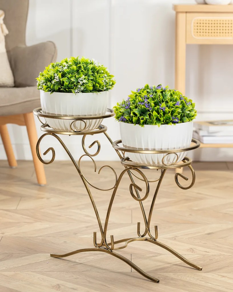 STOJAN NA KVETINÁČ AVERY 49X66 CM ZLATÁ