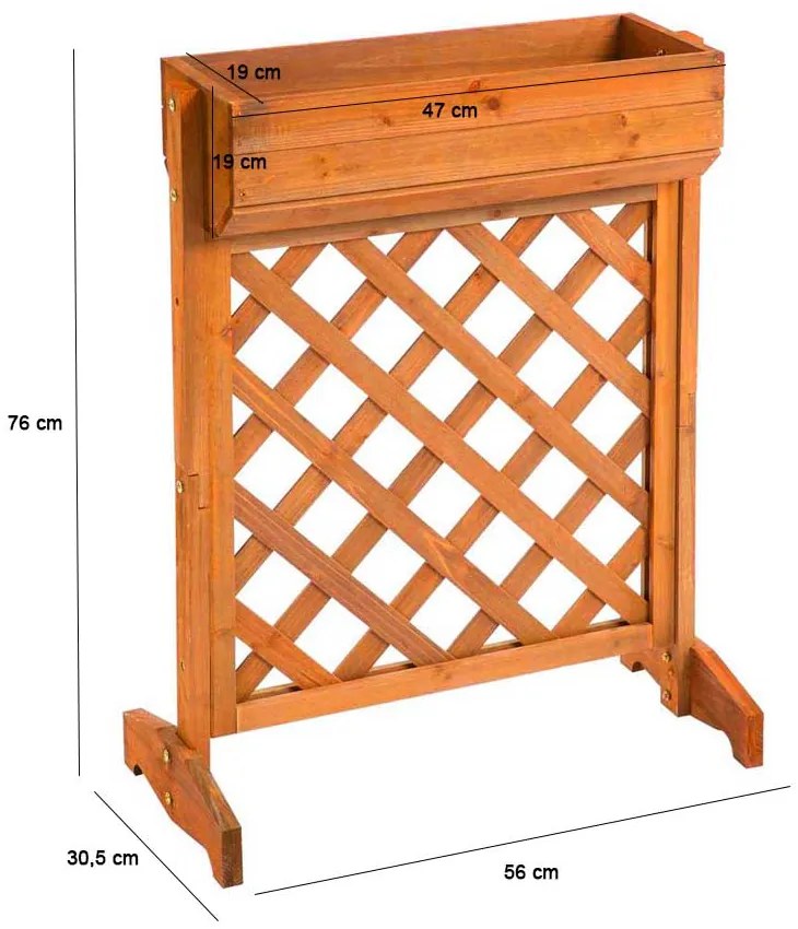 Záhradný drevený box na kvety