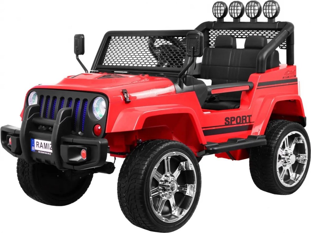 Ramiz Terénne autíčko Raptor Drifter červené + ovládač + pohon 4x4 + úložný priestor + pomalý štart + MP3 LED