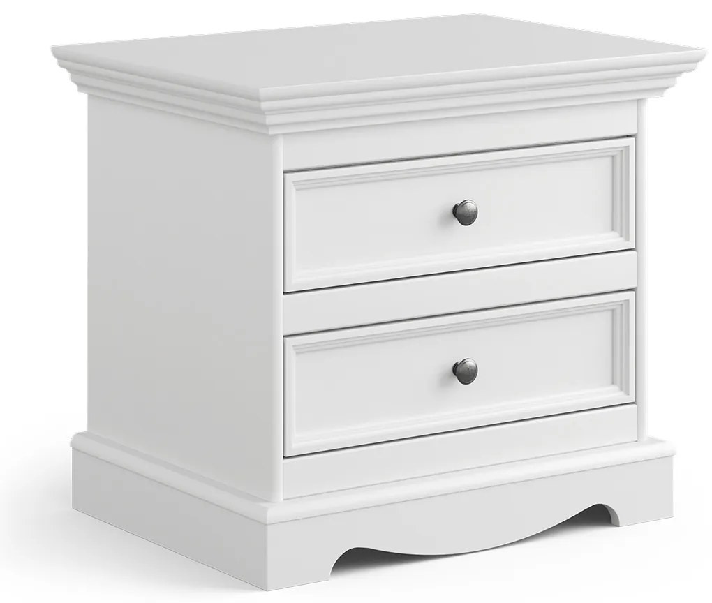 PROXIMA.store - Rustikálny nočný stolík - BELLUNO ELEGANTE FARBA: biela - orech