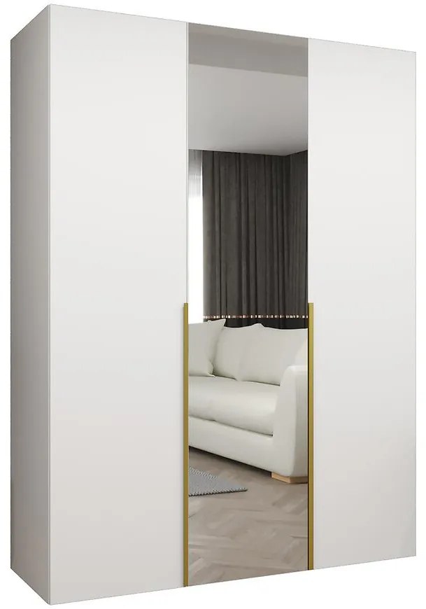 Skriňa Alicante II 150 biela/zlatá