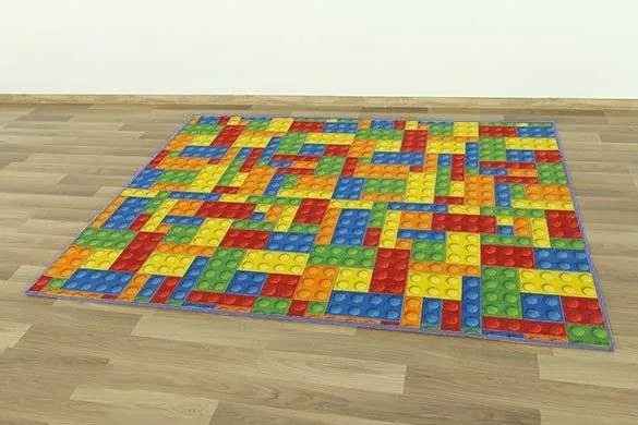 Detský metrážny koberec Lego