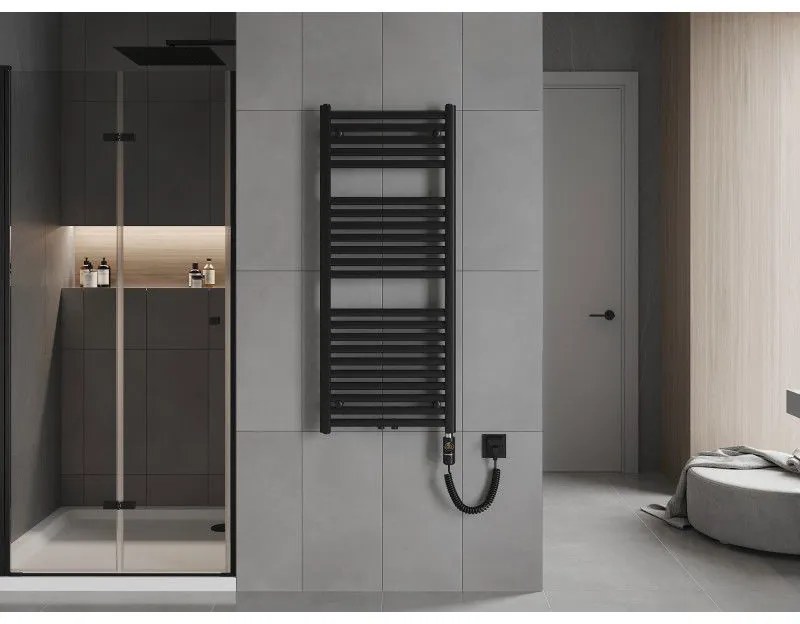 Mexen Hades, elektrické vykurovacie teleso 1200 x 500 mm, 600 W, čierna, W104-1200-500-2600-70