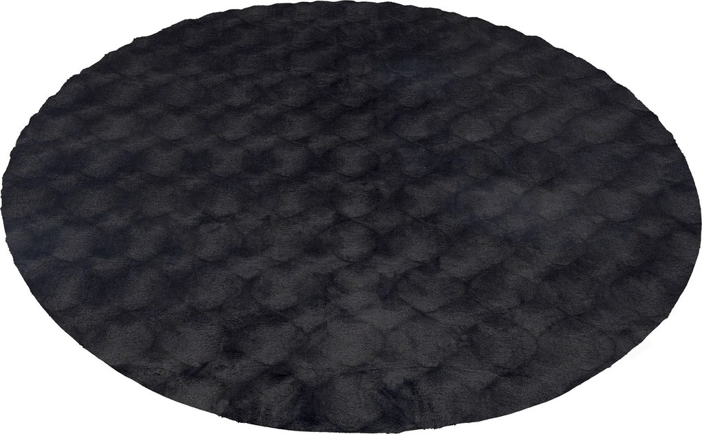 Kusový koberec Diamond Cut 800 Anthrazit kruh, 200x200 (priemer) kruh, čierna, obývacia izba, Obsession