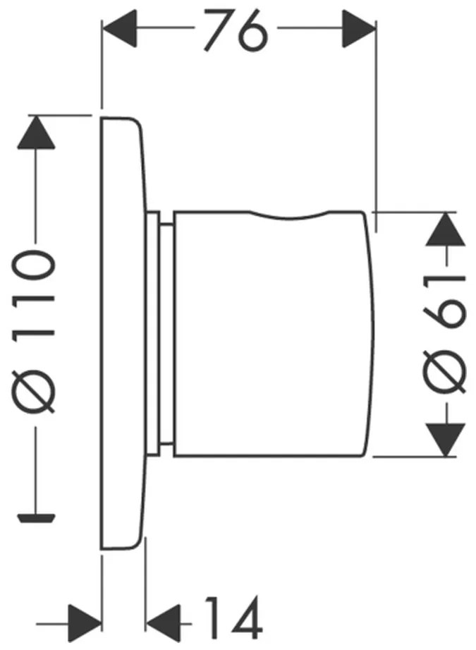 Hansgrohe Trio/Quattro S, ventil pod omietku, chrómová, HAN-15932000