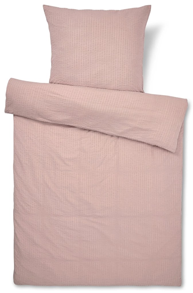 Krepová posteľná bielizeň, ružová, štandardná veľkosť