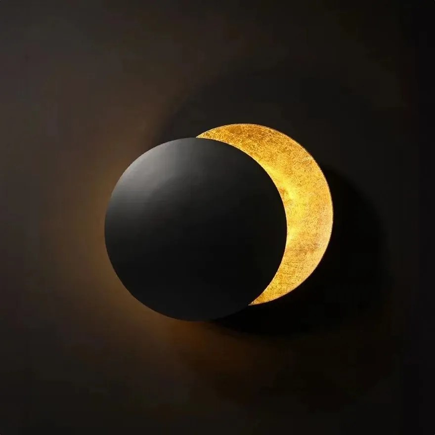 Toolight Toolight, LED nástenné svietidlo APP1433-W, čierna matná-zlatá, OSW-07985