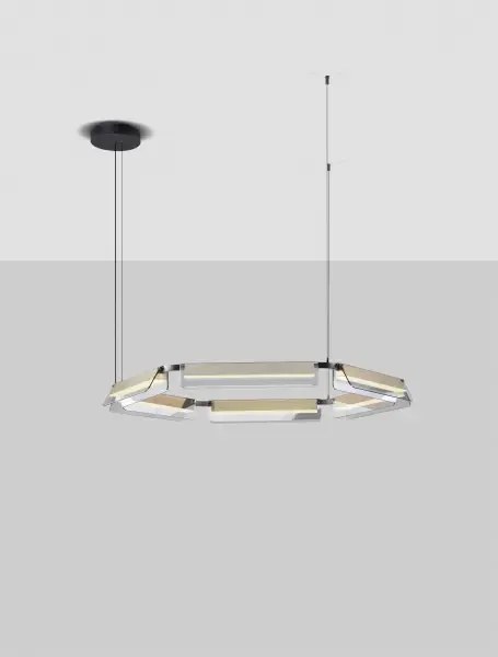 LED stmievateľné čierno-zlaté moderné svietidlo Apnea 103