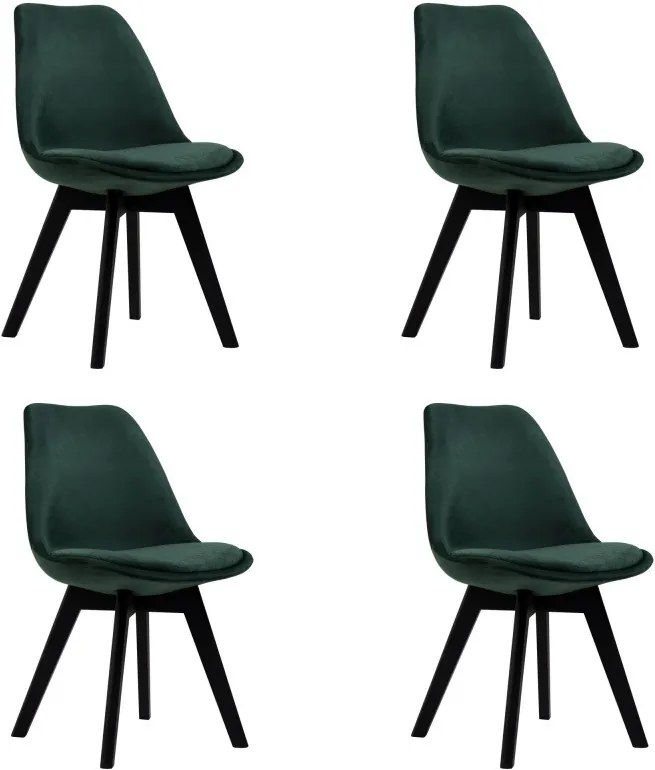 Hector Sada 4 jídelních židlí Esme zelená