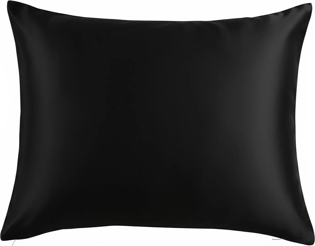 Hodvábna obliečka na vankúš čierna Rozmer: 50x70 cm