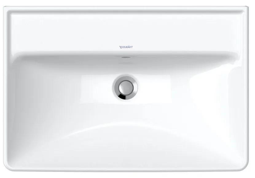 DURAVIT D-Neo závesné umývadlo bez otvoru, s prepadom, 650 x 440 mm, biela, 2366650060
