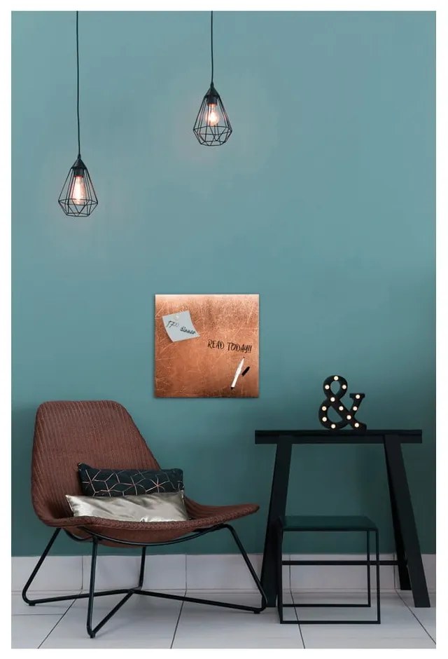 Magnetická tabuľa Styler Grey Copper, 30 × 30 cm