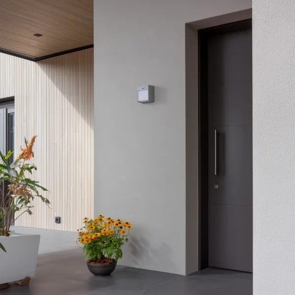 Brilagi -LED Vonkajšie nástenné svietidlo so senzorom TERNI LED/12W/230V šedá IP44