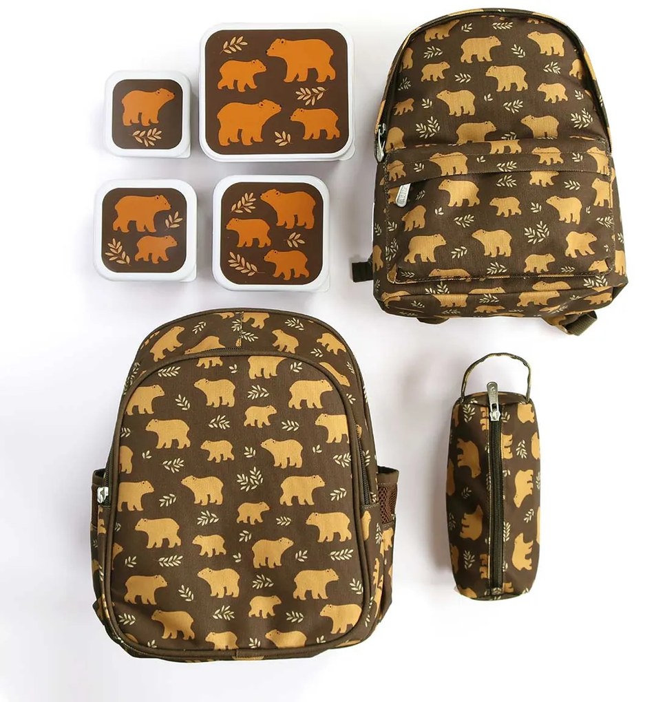 A Little Lovely Company - súprava štyroch desiatových škatuliek - medvede