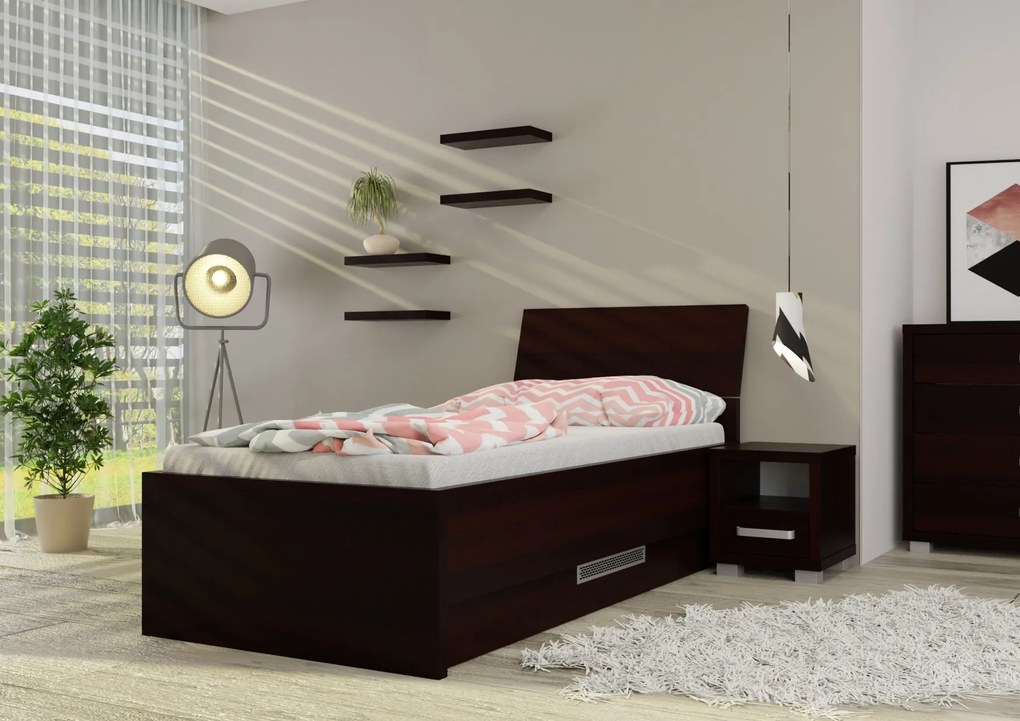 Wood Service Jednolôžko Lenka s úložným priestorom 90 x 200