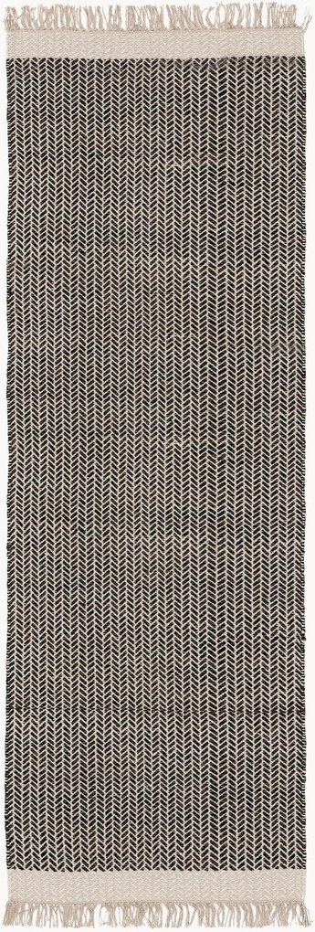 Ručne tkaný vlnený behúň so strapcami Kim