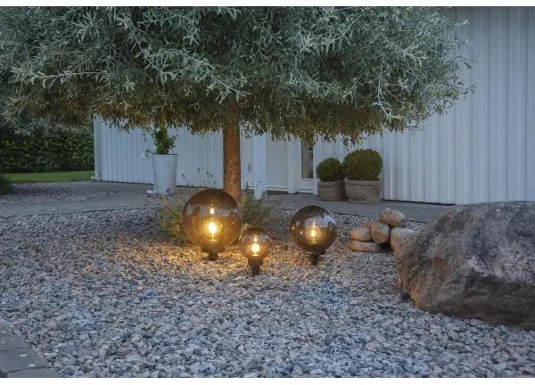 Eglo 900202 - Vonkajšia lampa MONTEROLLO SMOKE 1xE27/40W/230V pr. 30 cm IP44