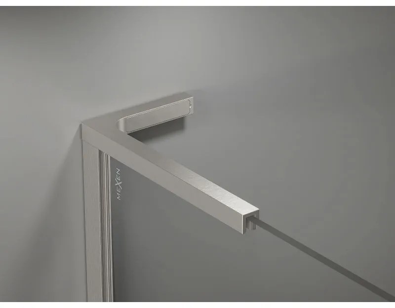Mexen, Mexen Kioto-X L sprchová stena 70 x 200 cm, priehľadná 10 mm, brúsený nikel - 800-070-107-97-00-X