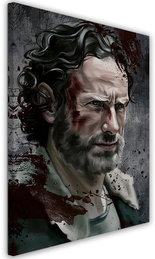 Gario Obraz na plátne The Walking Dead, Portrét Ricka Grimesa - Dmitry Belov Rozmery: 80 x 120 cm