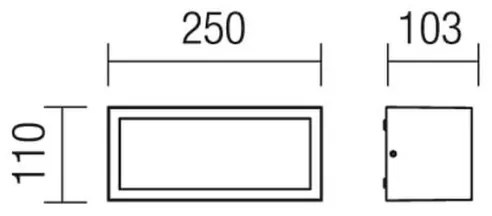 Redo 9898 - Vonkajšie nástenné svietidlo BRICK 1xE27/23W/230V IP54 šedá