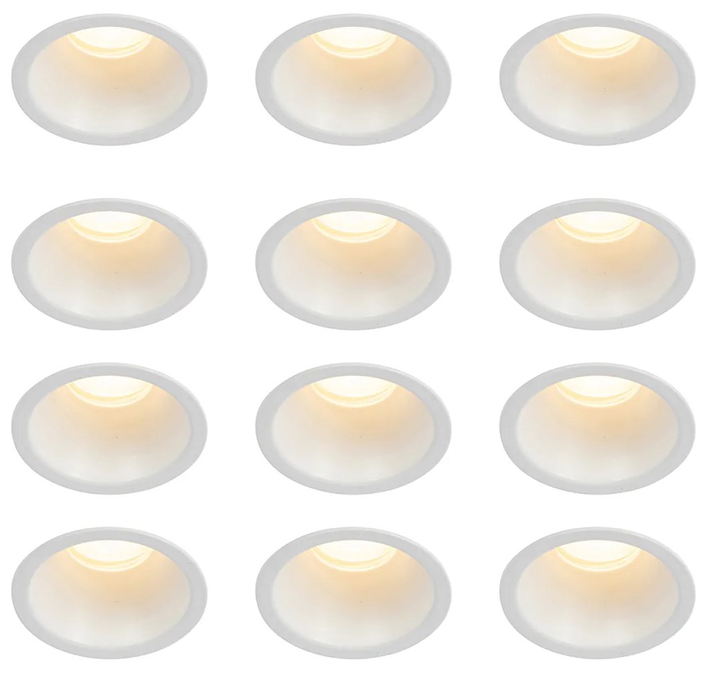 Sada 12 vstavaných bodových svetiel bielych GU10 35 mm IP44 - Dept