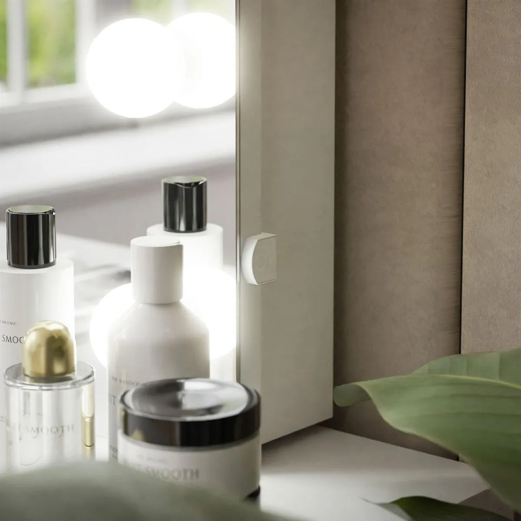 KOZMETICKÉ ZRKADLO VALENTINA ELITE BIELE 80 x 65 cm