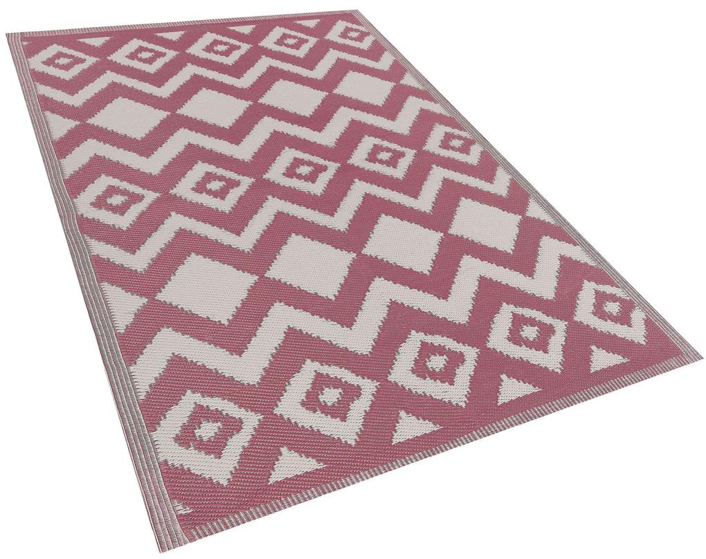Vonkajší koberec 120 x 180 cm ružový DEWAS Beliani