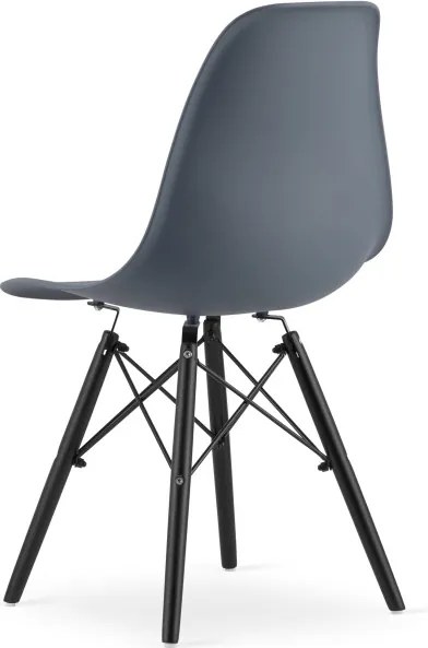 Set jedálenských stoličiek OSAKA tmavo sivé (čierne nohy) 4ks