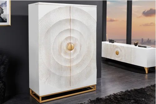 Komoda/Bar 48109 Bailey 95cm Drevo Mango Bielené  - Komfort-nábytok
