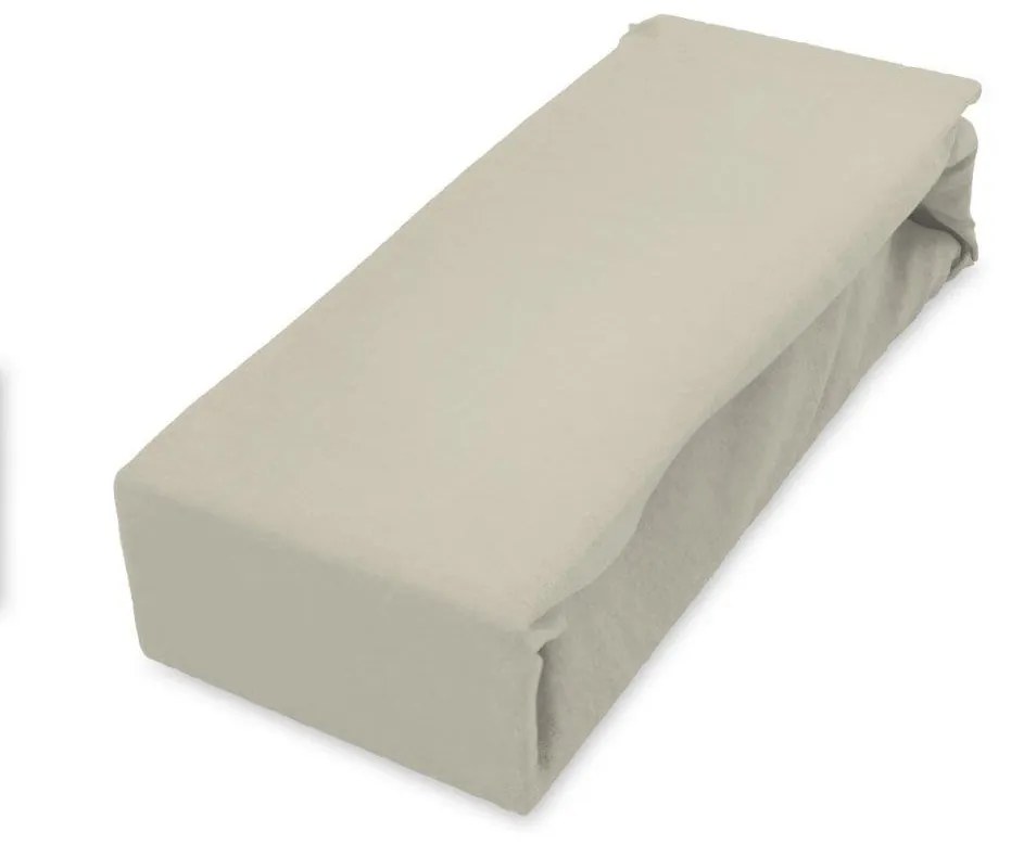 Bavlněné Jersey prostěradlo SOFT 160x200 cm + 25 cm ecru