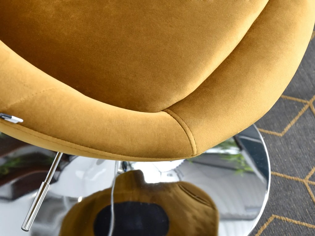 Kreslo Lush 3 (zlatá + chrómová). Vlastná spoľahlivá doprava až k Vám domov. 1110240