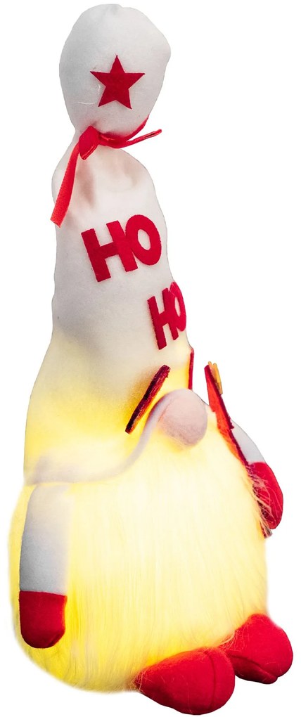 Tutumi - LED vianočný trpaslík 36cm YX058, biela, CHR-09507