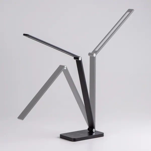 BRILAGI - LED stmievateľná dotyková stolová lampa s bezdrôtovým QI nabíjaním LED/7W/5V 3000/4000/6000K čierna