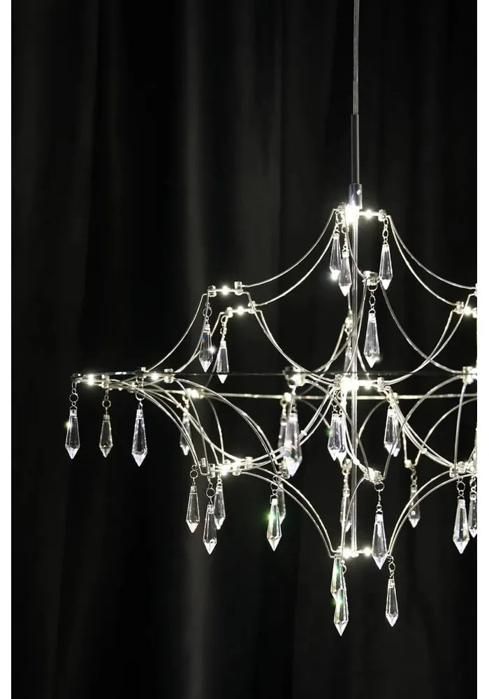 LED závesné svietidlo v striebornej farbe ø 60 cm Efesos – Markslöjd